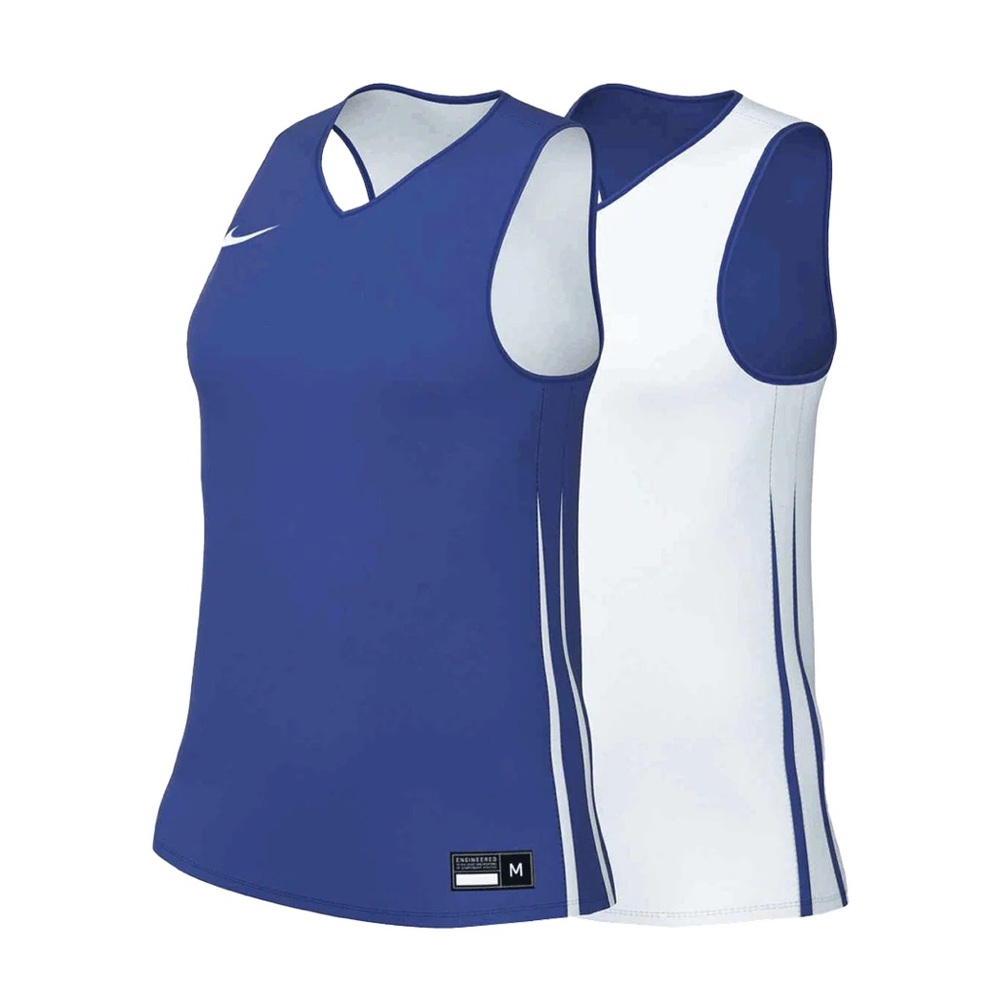 NWT Nike Dri-FIT Stock Reversible Practice Basketball Jersey Large Blue / White
